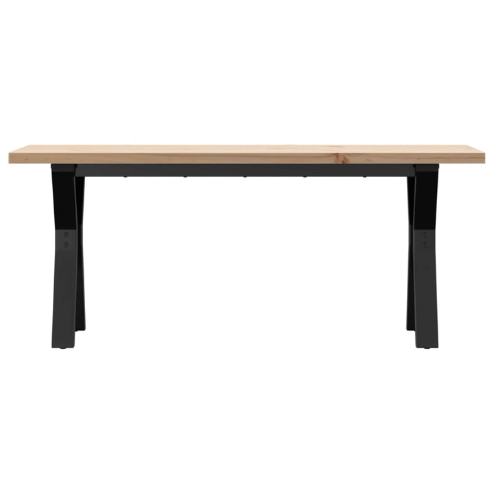 sofabord 110x40x45,5 cm Y-stel massivt fyrretræ og stål