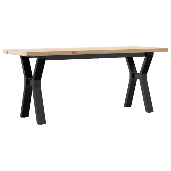 sofabord 110x40x45,5 cm Y-stel massivt fyrretræ og stål