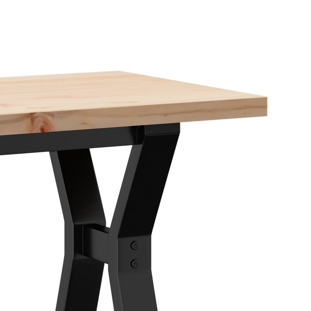 sofabord 110x40x45,5 cm Y-stel massivt fyrretræ og stål