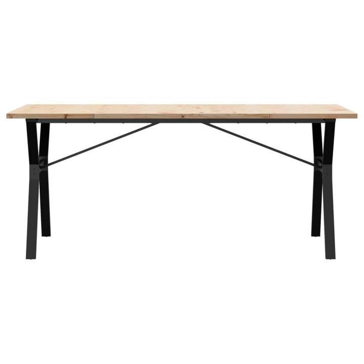 spisebord 180x90x75,5 cm Y-stel massivt fyrretræ og stål