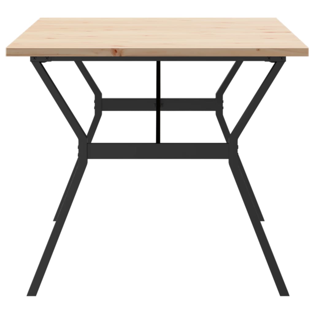 spisebord 180x90x75,5 cm Y-stel massivt fyrretræ og stål
