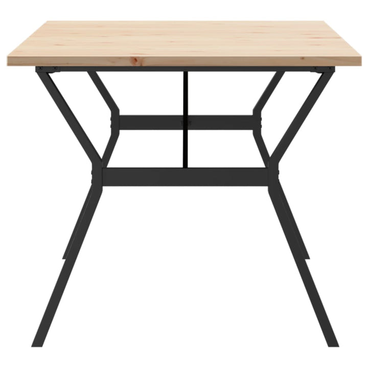 spisebord 180x90x75,5 cm Y-stel massivt fyrretræ og stål