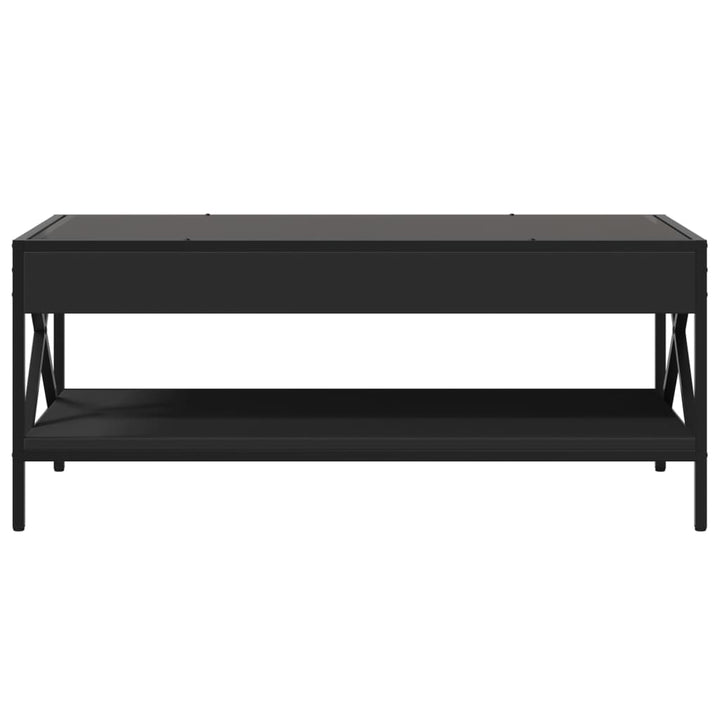 sofabord med Infinity LED-lys 90x50x38 cm sort