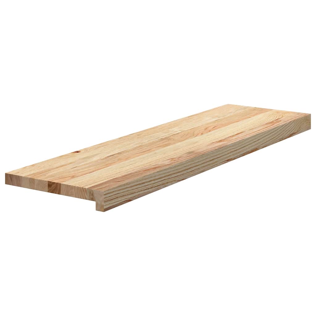 trappemåtter 4 stk ubehandlet 90x30x2 cm massivt egetræ
