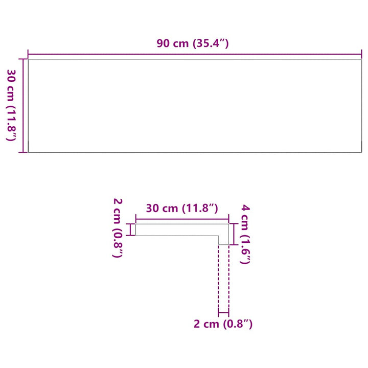 trappemåtter 4 stk ubehandlet 90x30x2 cm massivt egetræ