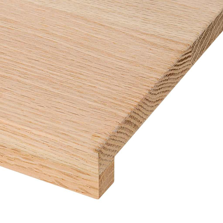 trappemåtter 4 stk ubehandlet 100x30x2 cm massivt egetræ