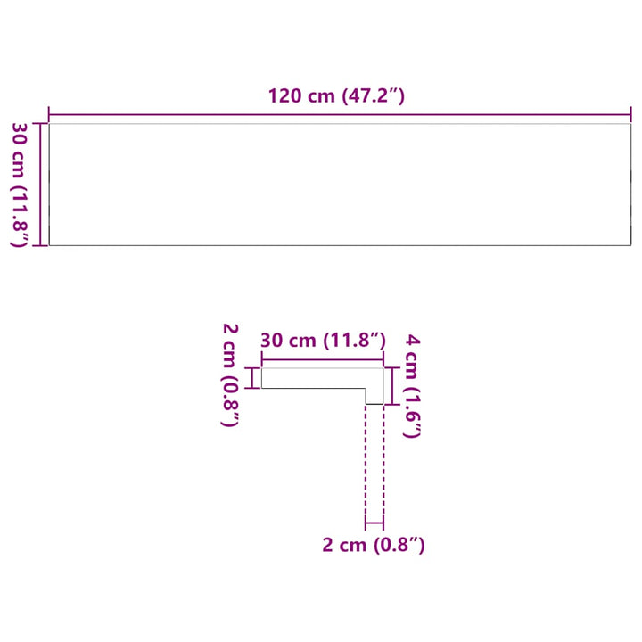 trappemåtter 4 stk ubehandlet 120x30x2 cm massivt egetræ