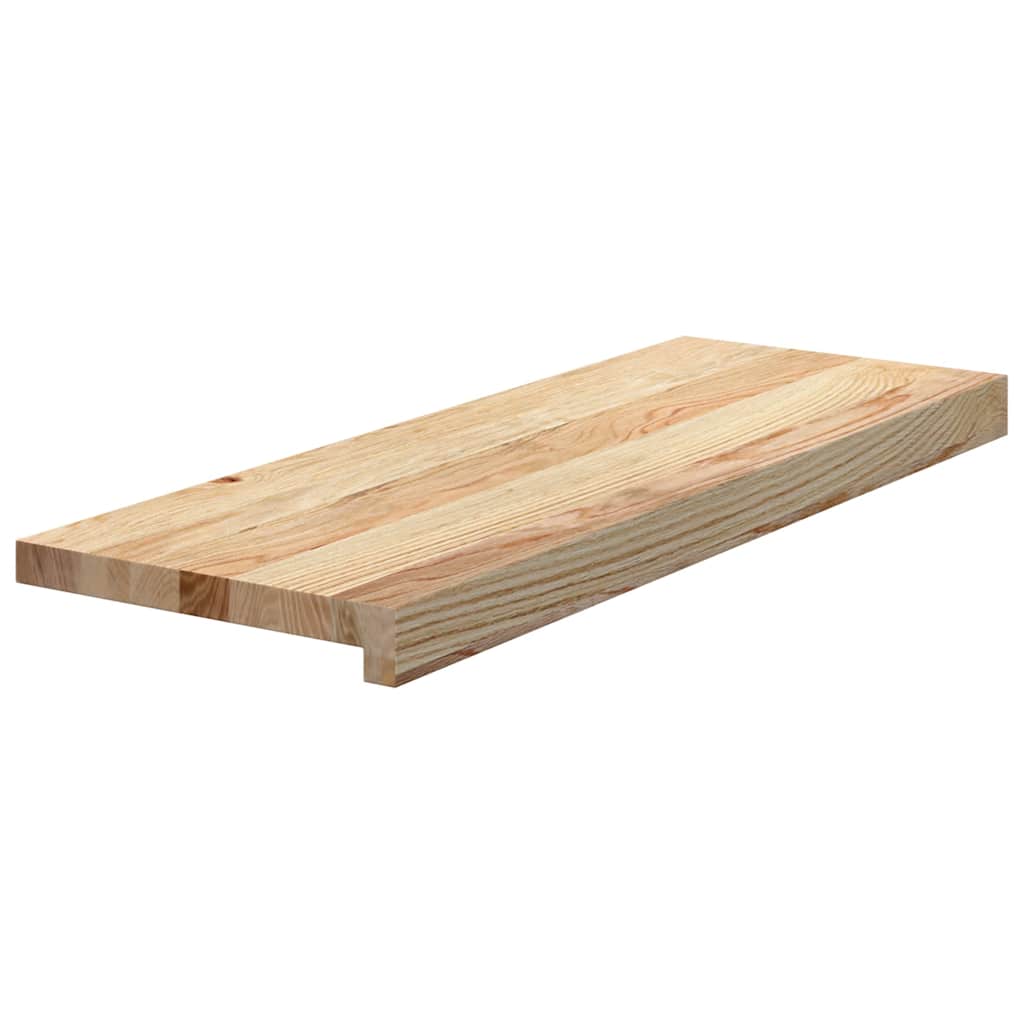 trappemåtter 8 stk ubehandlet 70x25x2 cm massivt egetræ