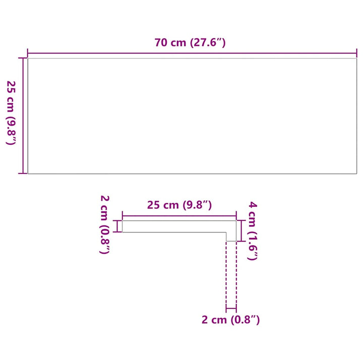 trappemåtter 8 stk ubehandlet 70x25x2 cm massivt egetræ