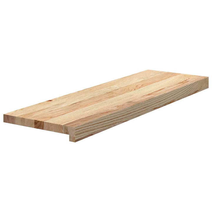 trappemåtter 8 stk ubehandlet 80x25x2 cm massivt egetræ