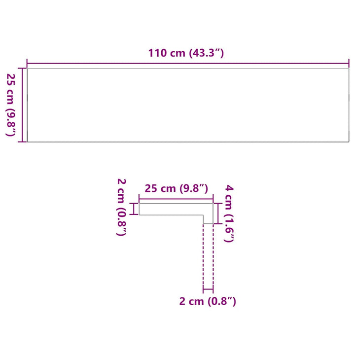 trappemåtter 8 stk ubehandlet 110x25x2 cm massivt egetræ