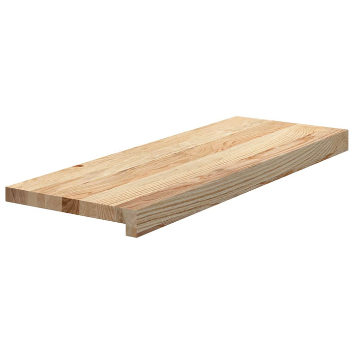 trappemåtter 8 stk ubehandlet 70x30x2 cm massivt egetræ