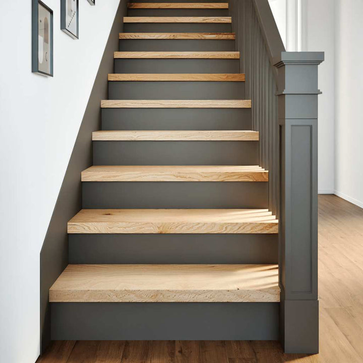 trappemåtter 8 stk ubehandlet 80x30x2 cm massivt egetræ