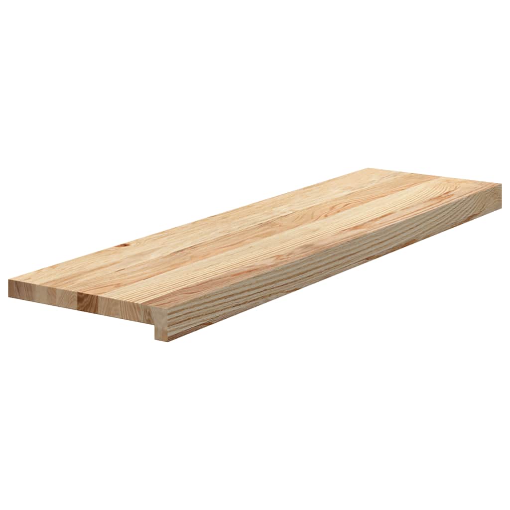 trappemåtter 8 stk ubehandlet 90x30x2 cm massivt egetræ