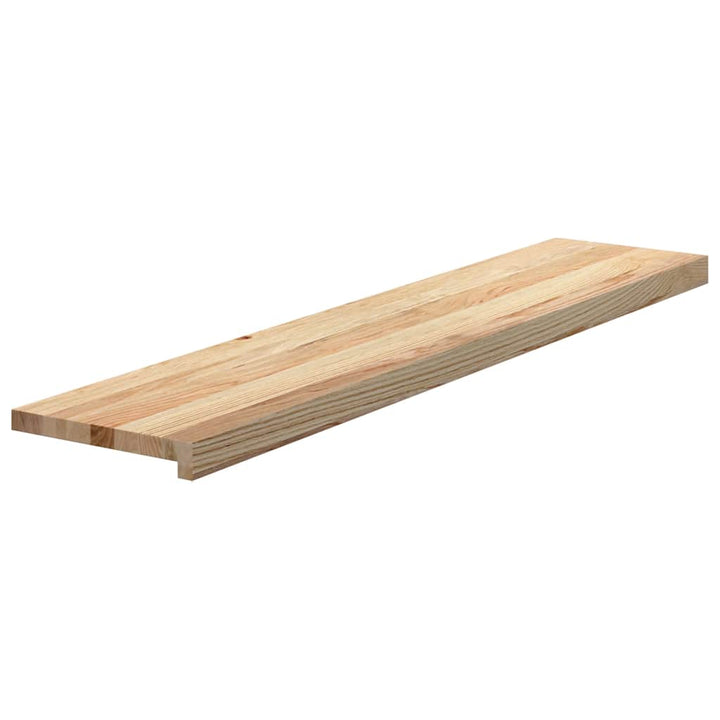 trappemåtter 8 stk ubehandlet 120x30x2 cm massivt egetræ