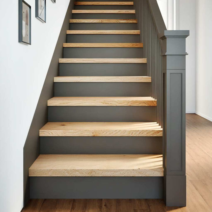 trappemåtter 16 stk ubehandlet 80x25x2 cm massivt egetræ