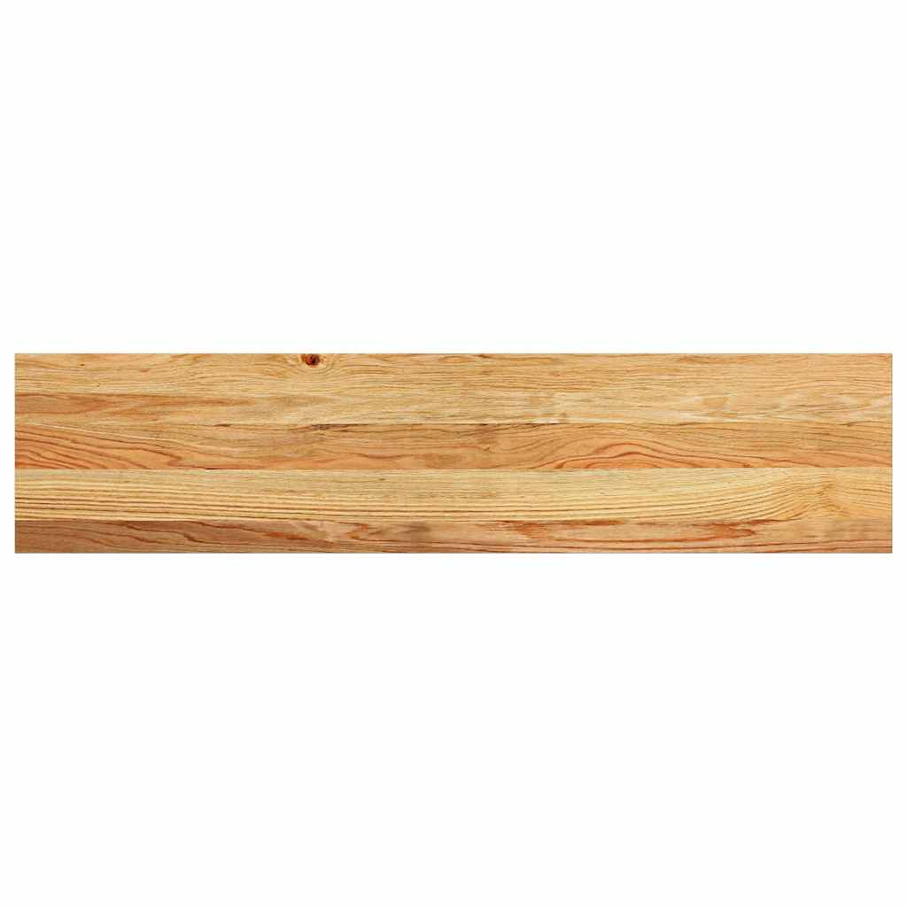 trappemåtter 4 stk lysebrun 110x25x2 cm massivt egetræ