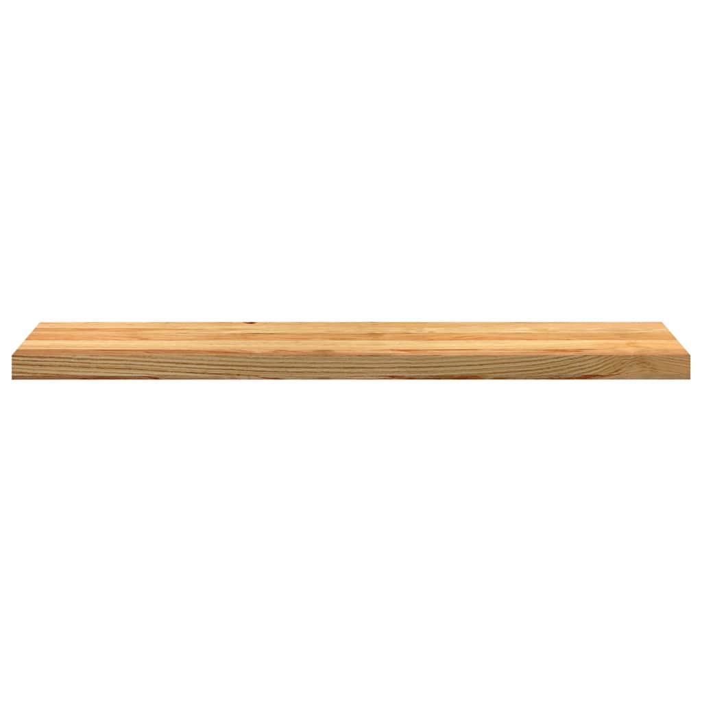 trappemåtter 4 stk lysebrun 110x25x2 cm massivt egetræ