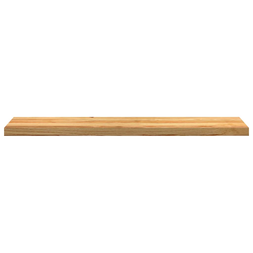 trappemåtter 4 stk lysebrun 120x30x2 cm massivt egetræ