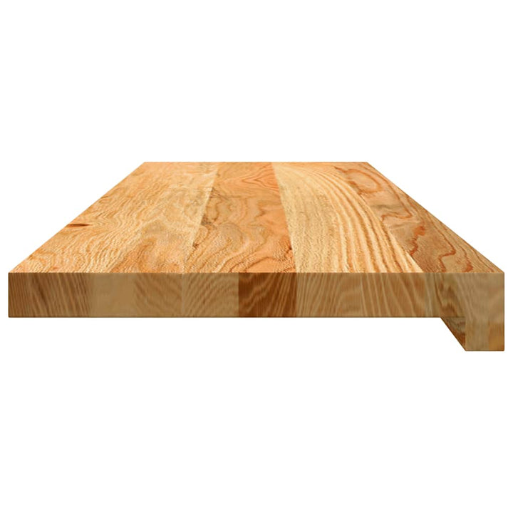 trappemåtter 8 stk lysebrun 80x30x2 cm massivt egetræ