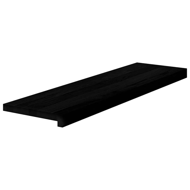 trappemåtter 4 stk. mørkebrun 90x30x2 cm massivt egetræ