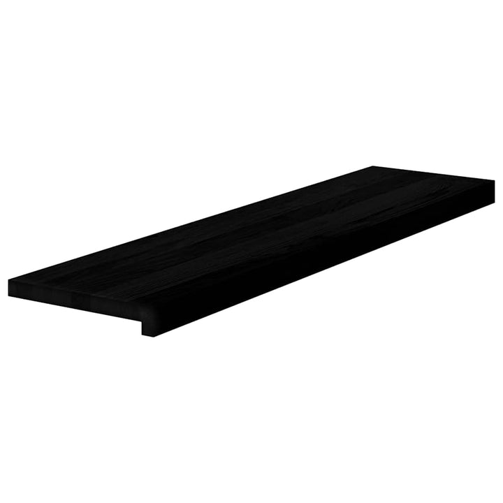 trappemåtter 4 stk. mørkebrun 100x30x2 cm massivt egetræ