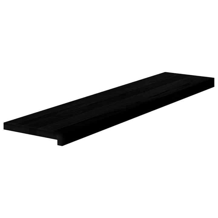 trappemåtter 8 stk. mørkebrun 110x25x2 cm massivt egetræ