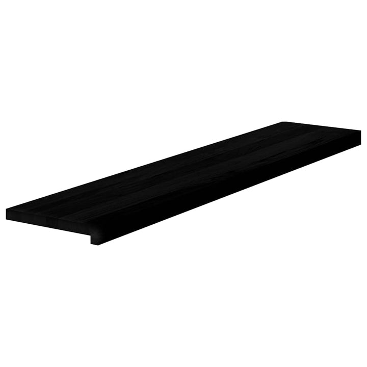 trappemåtter 8 stk. mørkebrun 120x25x2 cm massivt egetræ