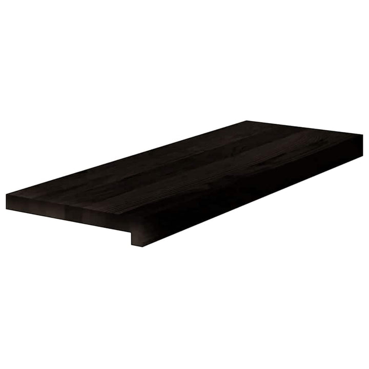 trappemåtter 12 stk. mørkebrun 70x30x2 cm massivt egetræ
