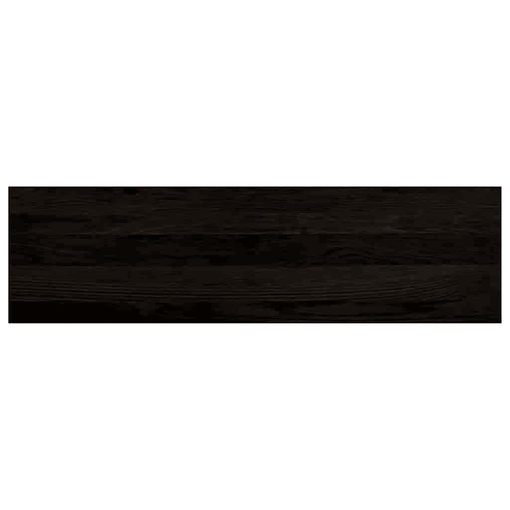 trappemåtter 12 stk. mørkebrun 90x30x2 cm massivt egetræ