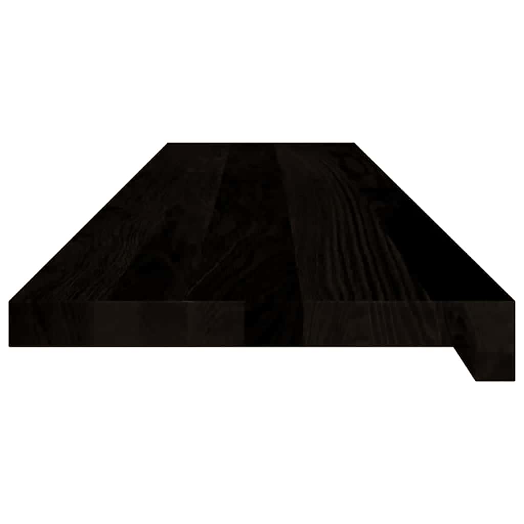 trappemåtter 12 stk. mørkebrun 110x30x2 cm massivt egetræ