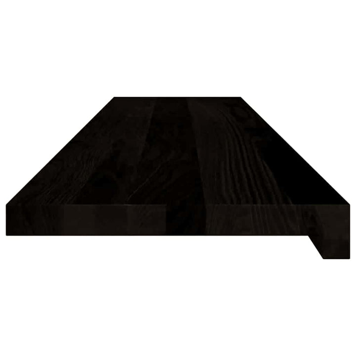 trappemåtter 12 stk. mørkebrun 110x30x2 cm massivt egetræ