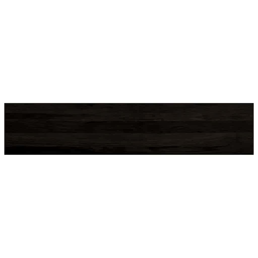 trappemåtter 12 stk. mørkebrun 120x30x2 cm massivt egetræ