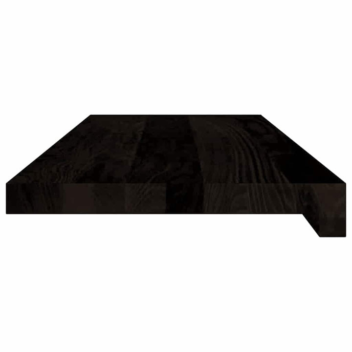 trappemåtter 16 stk. mørkebrun 70x25x2 cm massivt egetræ