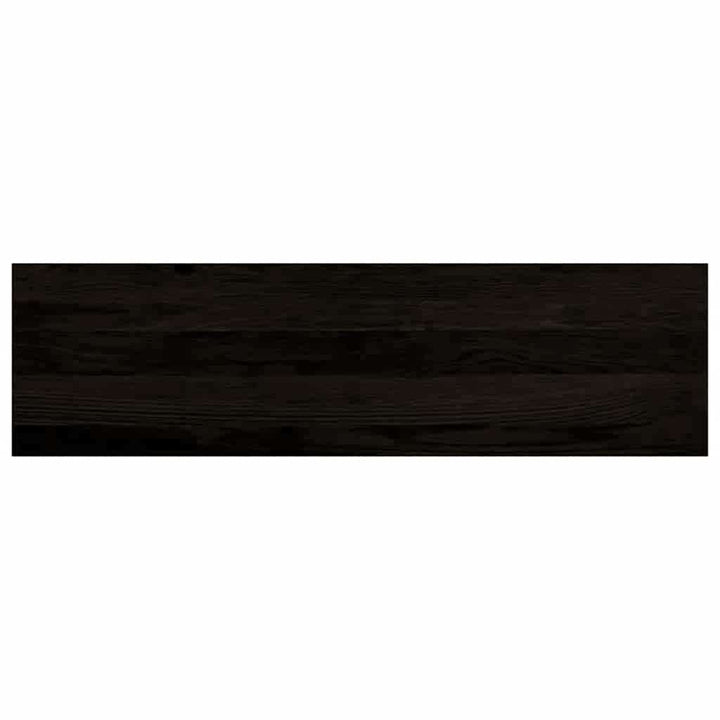 trappemåtter 16 stk. mørkebrun 90x25x2 cm massivt egetræ