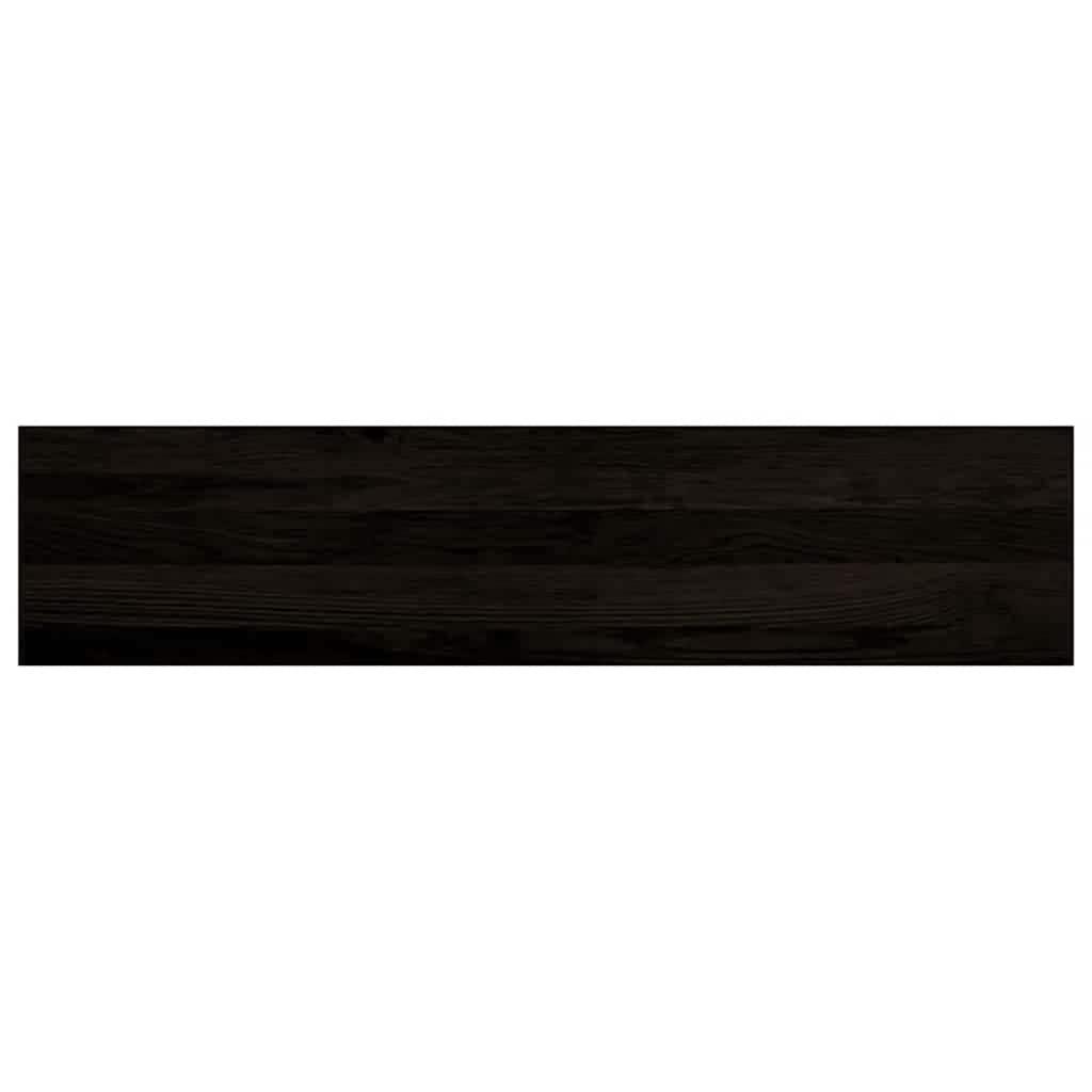 trappemåtter 16 stk. mørkebrun 110x25x2 cm massivt egetræ