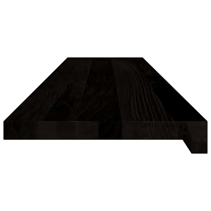 trappemåtter 16 stk. mørkebrun 110x25x2 cm massivt egetræ
