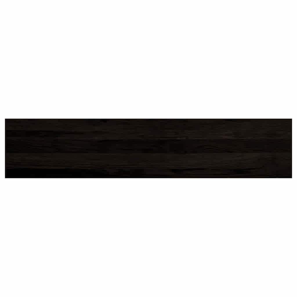 trappemåtter 16 stk. mørkebrun 120x25x2 cm massivt egetræ