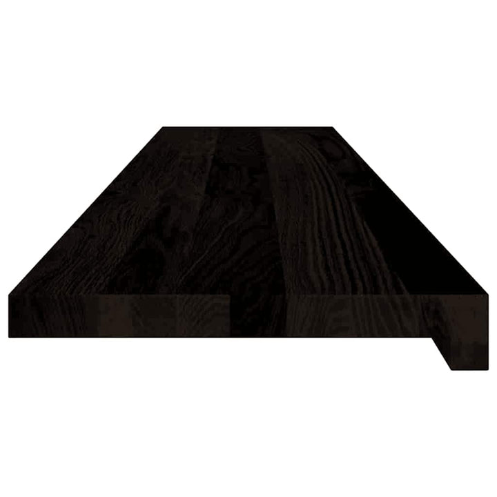 trappemåtter 16 stk. mørkebrun 120x25x2 cm massivt egetræ