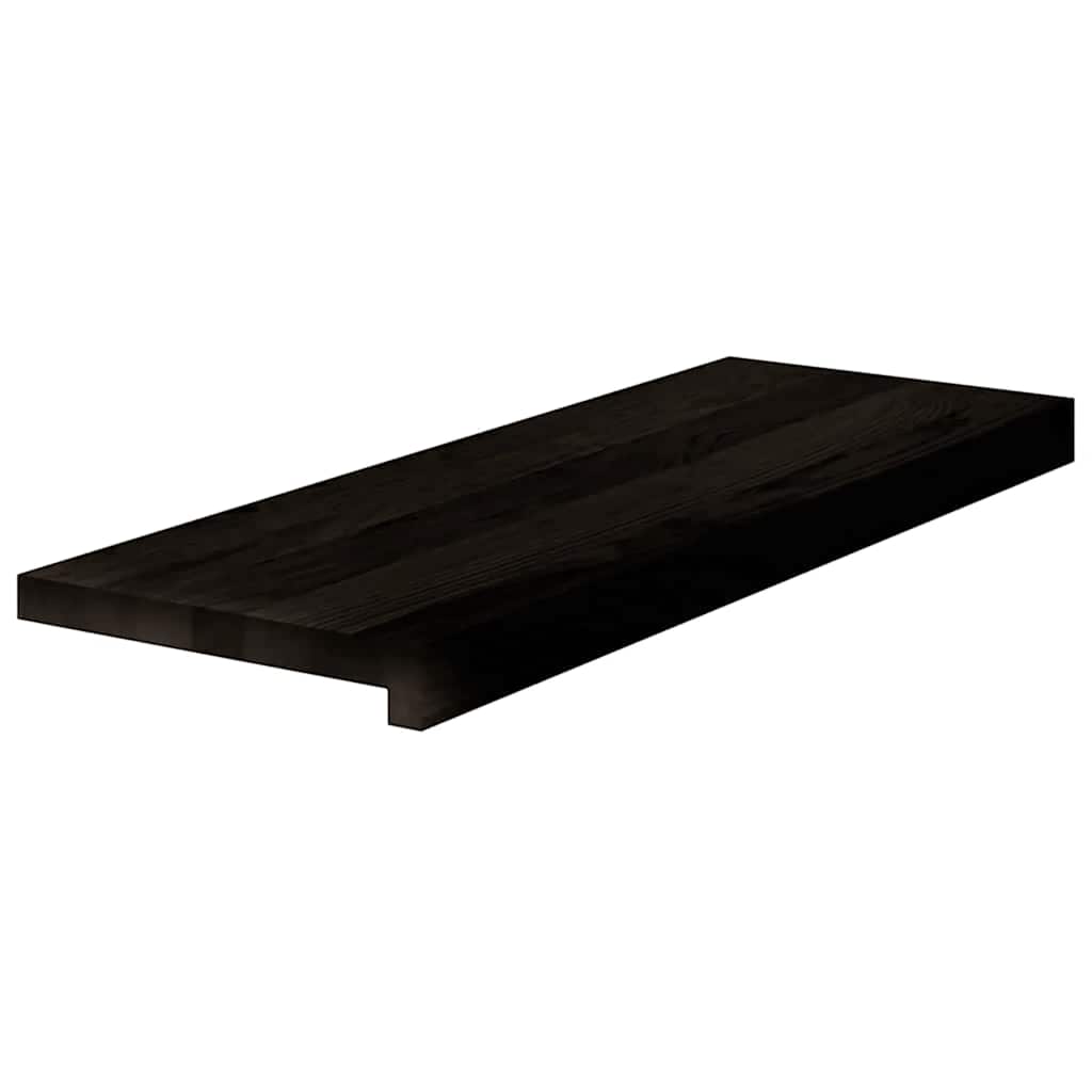 trappemåtter 16 stk. mørkebrun 70x30x2 cm massivt egetræ