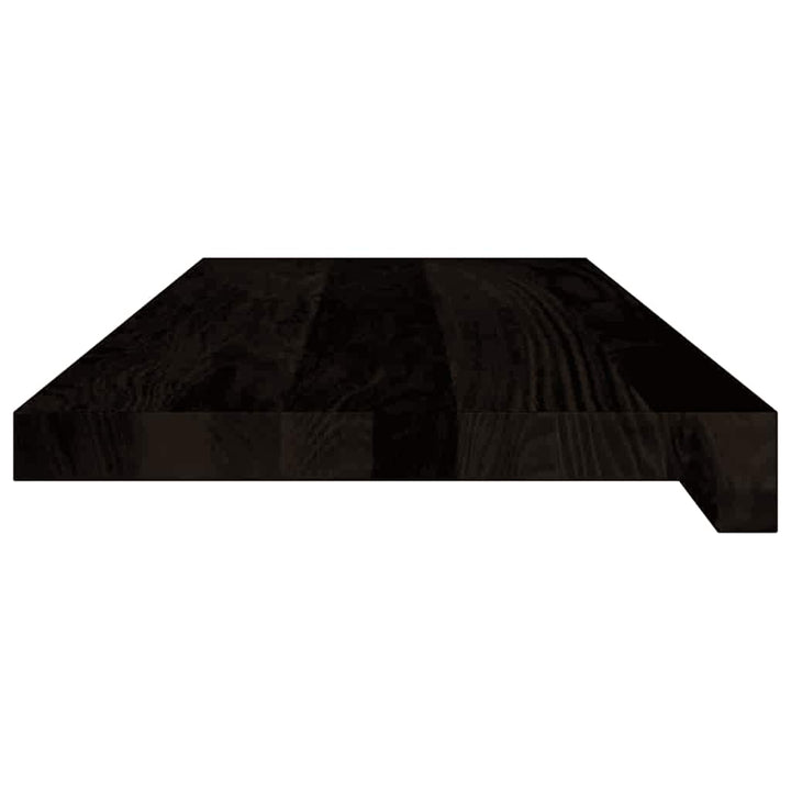 trappemåtter 16 stk. mørkebrun 70x30x2 cm massivt egetræ