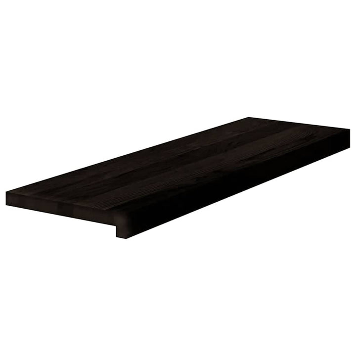 trappemåtter 16 stk. mørkebrun 80x30x2 cm massivt egetræ