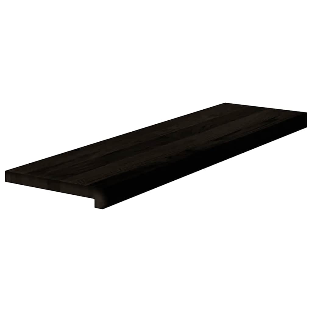 trappemåtter 16 stk. mørkebrun 90x30x2 cm massivt egetræ