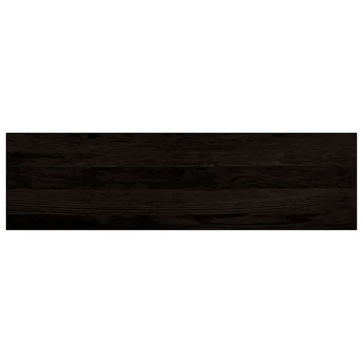 trappemåtter 16 stk. mørkebrun 90x30x2 cm massivt egetræ