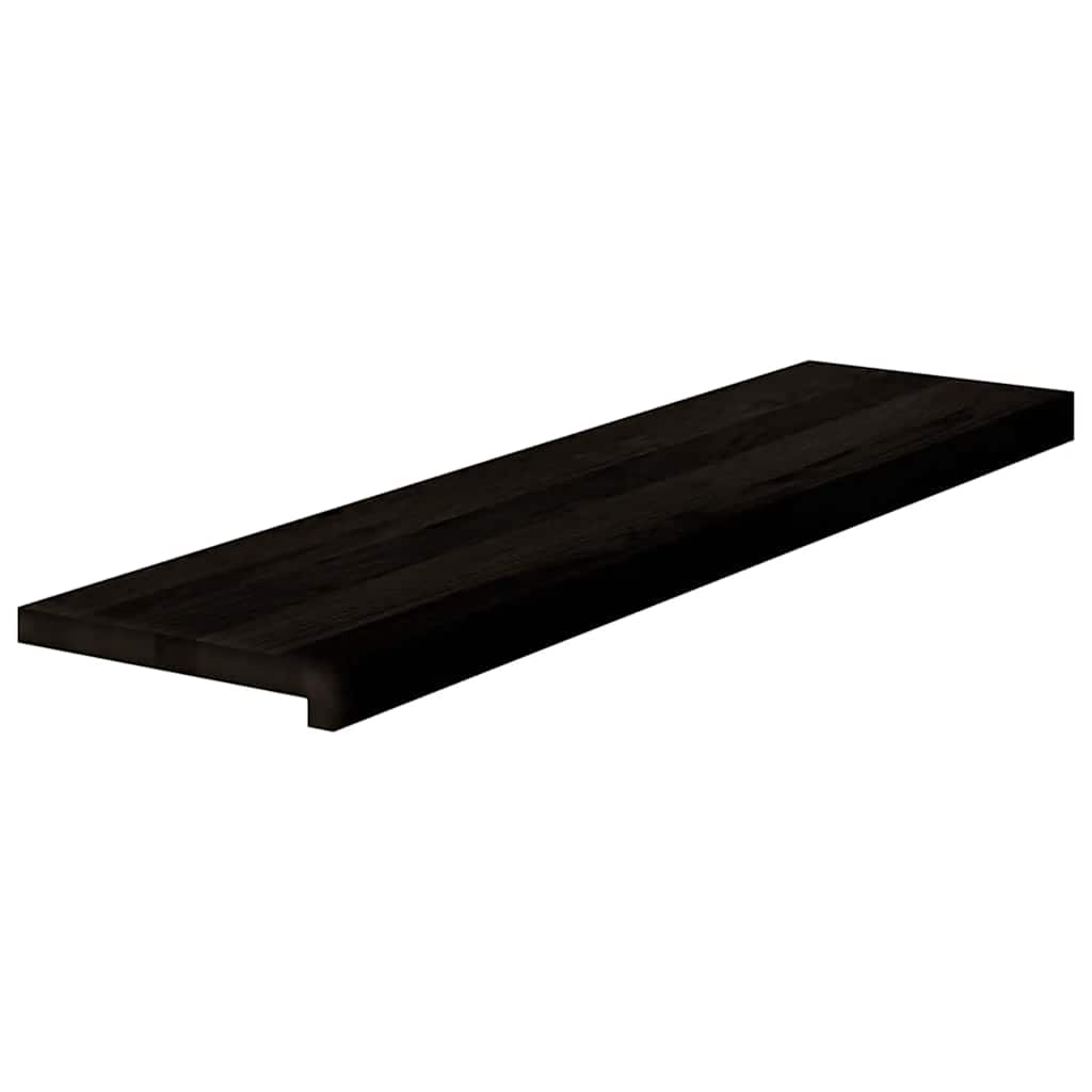 trappemåtter 16 stk. mørkebrun 100x30x2 cm massivt egetræ