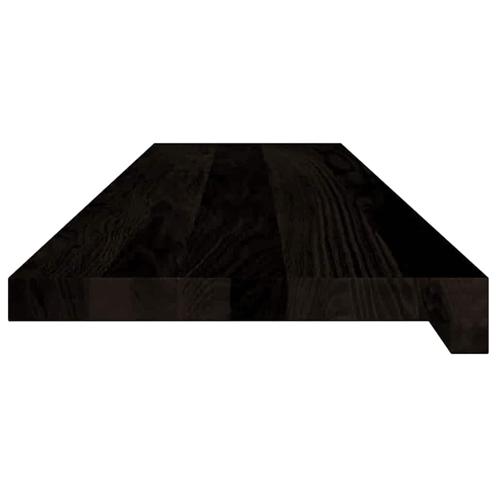 trappemåtter 16 stk. mørkebrun 100x30x2 cm massivt egetræ