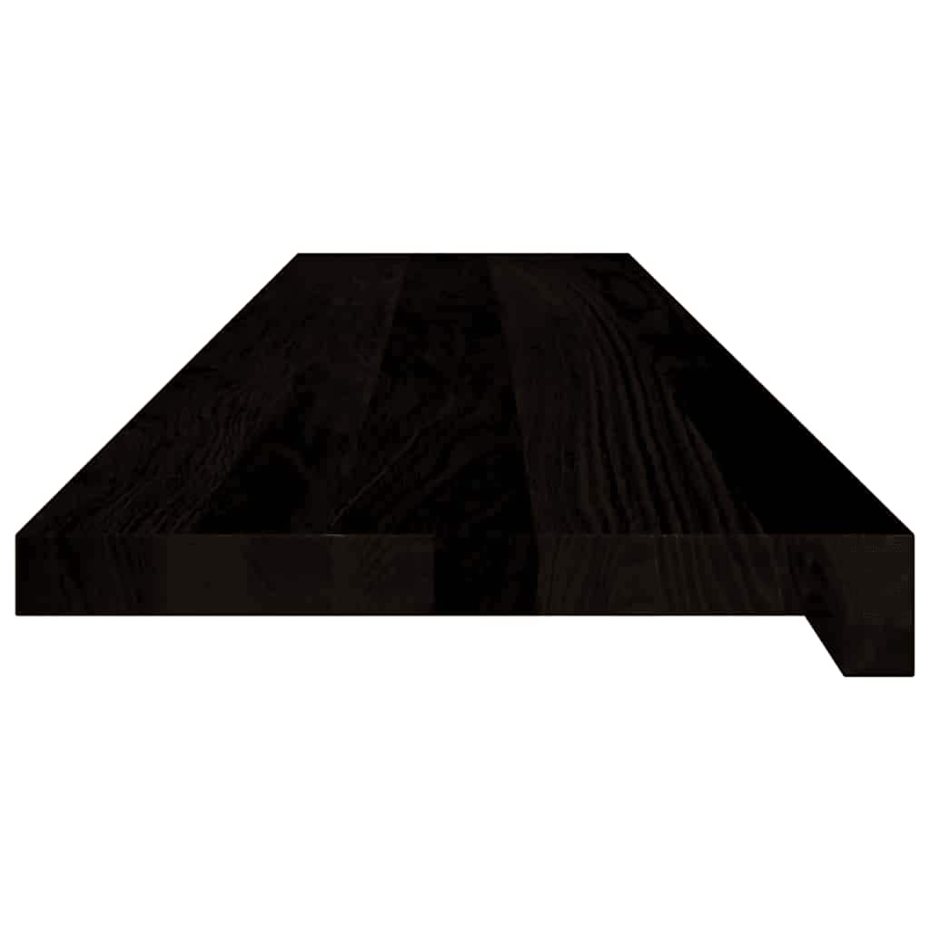 trappemåtter 16 stk. mørkebrun 110x30x2 cm massivt egetræ