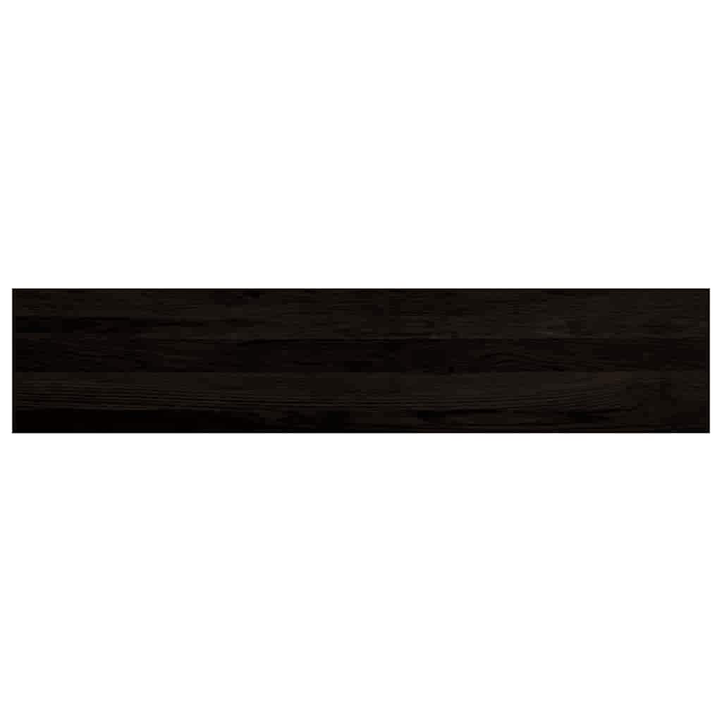 trappemåtter 16 stk. mørkebrun 120x30x2 cm massivt egetræ