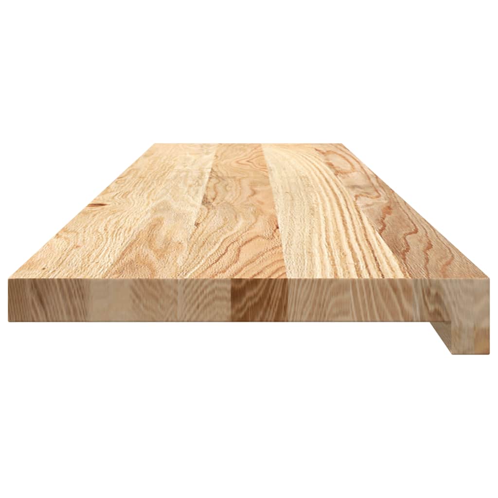 trappemåtter 2 stk ubehandlet 100x25x2 cm massivt egetræ