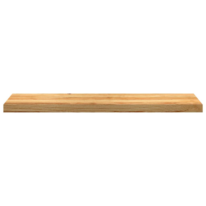 trappemåtter 2 stk lysebrun 100x30x2 cm massivt egetræ